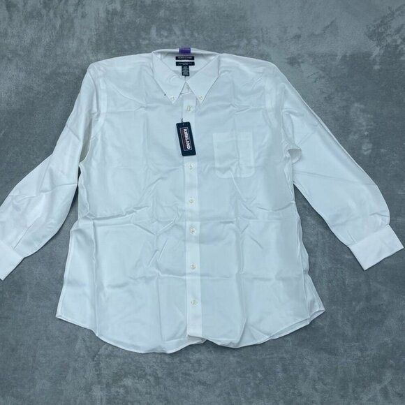 Kirkland Signature Other - Kirkland Signature Men’s Traditional Fit Non-Iron White Dress Shirt 17.5 6995